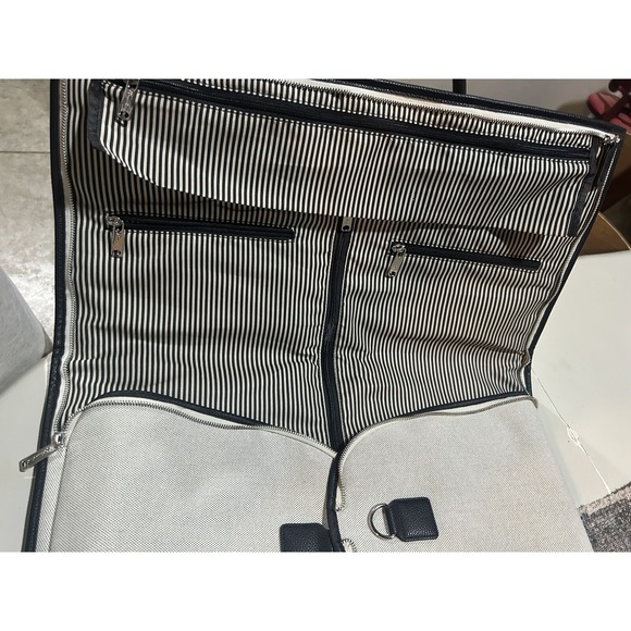 Brouk & Co Capri 2 In 1 Garment Duffle Weekender Travel Bag Ivory Black - Picture 13 of 13